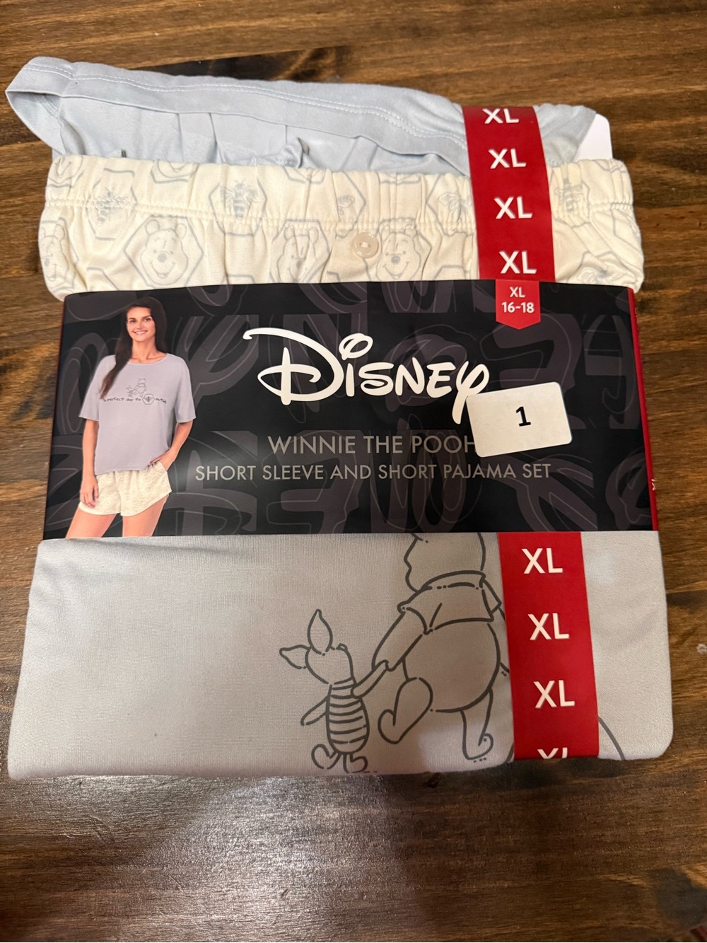 Disney Winnie the Pooh pajamas for women’s - Light Gray & Cream - XL